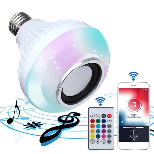 LED RGB Bulb with Bluetooth Speaker , Remote