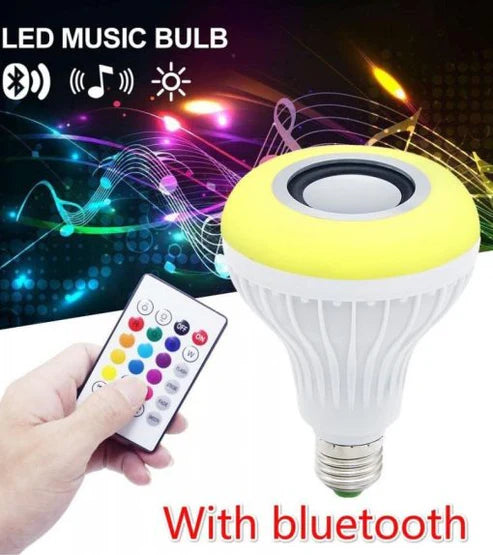 LED RGB Bulb with Bluetooth Speaker , Remote